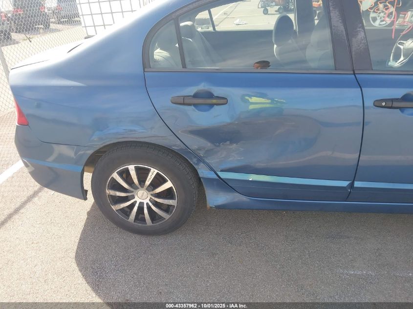 2009 Honda Civic Vp VIN: 2HGFA16369H337829 Lot: 43357962