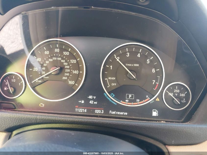 2015 BMW 328I xDrive VIN: WBA3B5G58FNS14703 Lot: 43357969