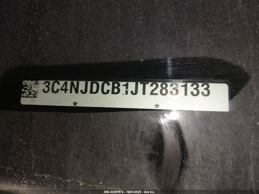 2018 Jeep Compass Limited 4X4 VIN: 3C4NJDCB1JT283133 Lot: 43357974