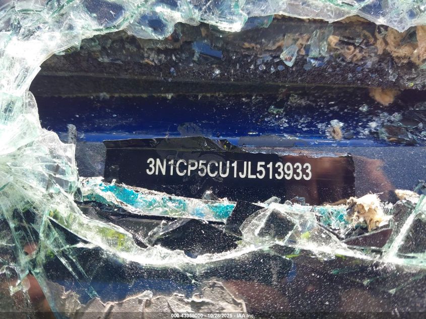 2018 Nissan Kicks Sv VIN: 3N1CP5CU1JL513933 Lot: 43358000