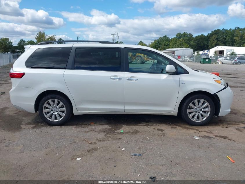2017 Toyota Sienna Xle 7 Passenger VIN: 5TDDZ3DC8HS162481 Lot: 43358083