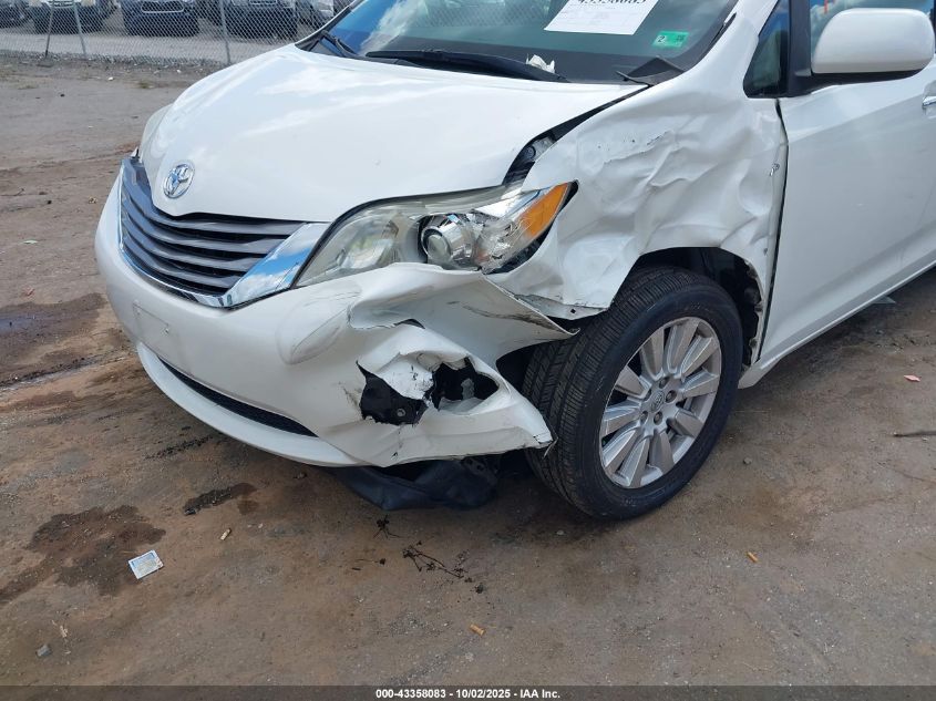 2017 Toyota Sienna Xle 7 Passenger VIN: 5TDDZ3DC8HS162481 Lot: 43358083