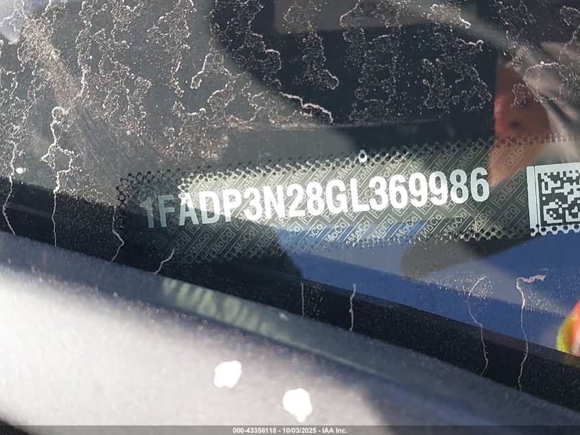 2016 Ford Focus Titanium VIN: 1FADP3N28GL369986 Lot: 43358118