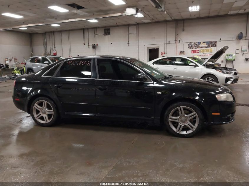 2008 Audi A4 2.0T VIN: WAUDF78E98A045627 Lot: 43358308