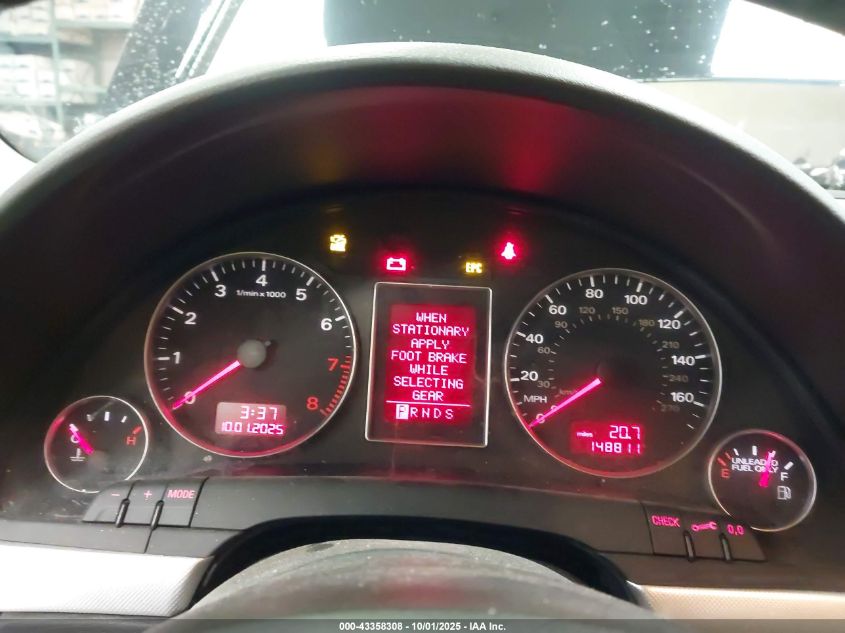 2008 Audi A4 2.0T VIN: WAUDF78E98A045627 Lot: 43358308