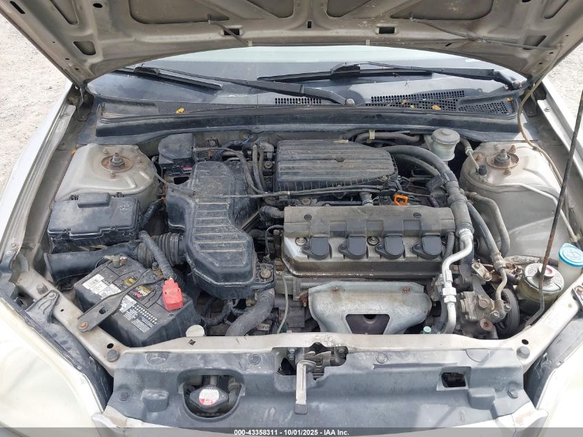 2003 Honda Civic Lx VIN: 1HGES16503L033108 Lot: 43358311