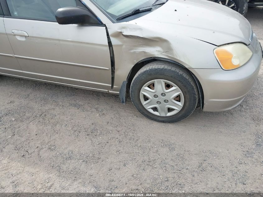 2003 Honda Civic Lx VIN: 1HGES16503L033108 Lot: 43358311