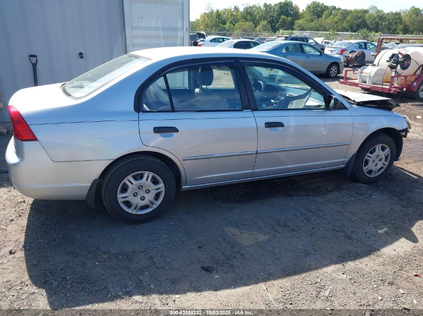2001 Honda Civic Lx VIN: 1HGES16581L064328 Lot: 43358332