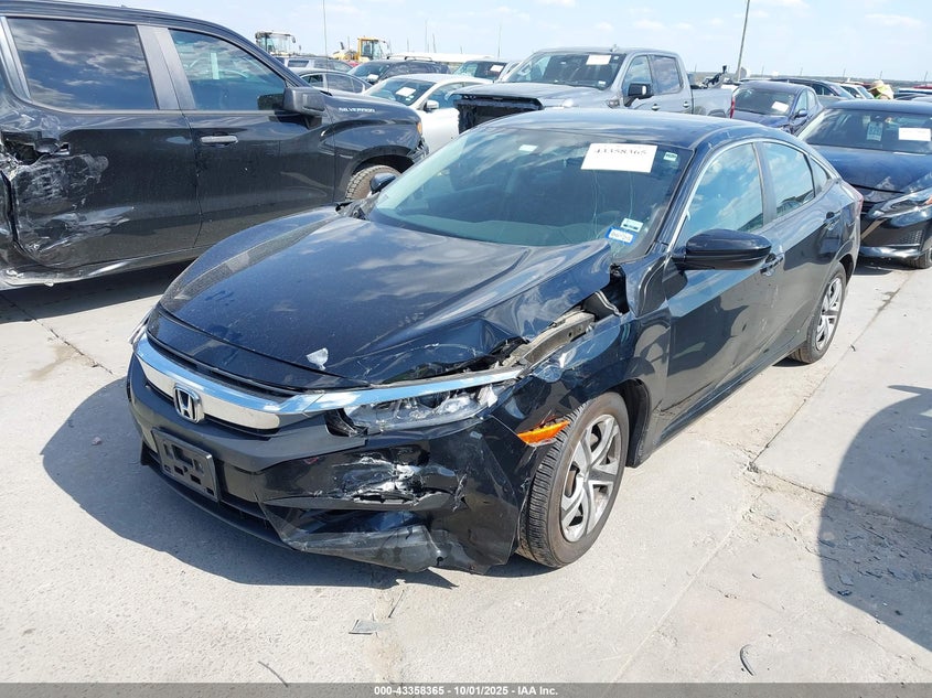 2017 Honda Civic Lx black sedan gasoline 19XFC2F54HE221569 photo #3