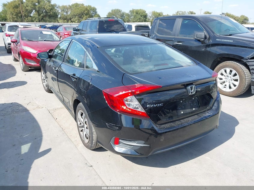 2017 Honda Civic Lx black sedan gasoline 19XFC2F54HE221569 photo #4