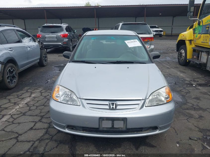 2002 Honda Civic Dx VIN: 2HGES16162H543407 Lot: 43358463