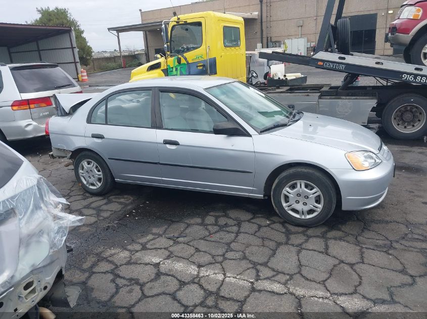 2002 Honda Civic Dx VIN: 2HGES16162H543407 Lot: 43358463