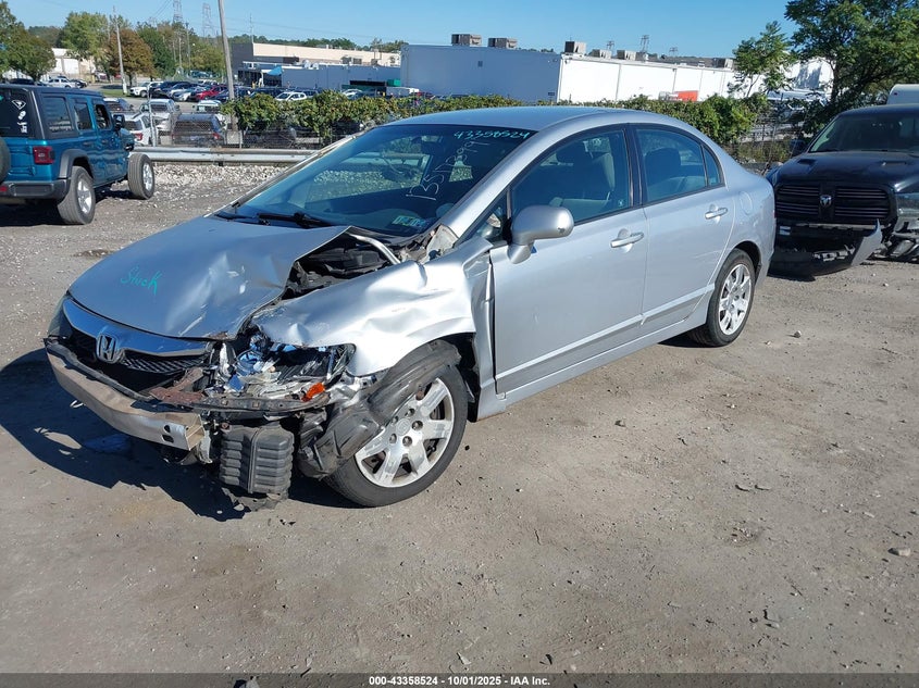 2009 Honda Civic Lx silver sedan gasoline 2HGFA16599H320203 photo #3