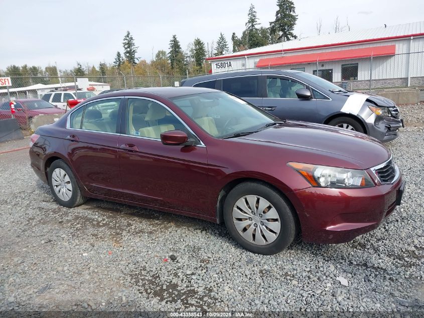 2009 Honda Accord 2.4 Lx VIN: JHMCP26359C017182 Lot: 43358543