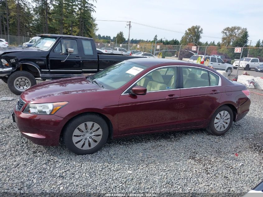 2009 Honda Accord 2.4 Lx VIN: JHMCP26359C017182 Lot: 43358543