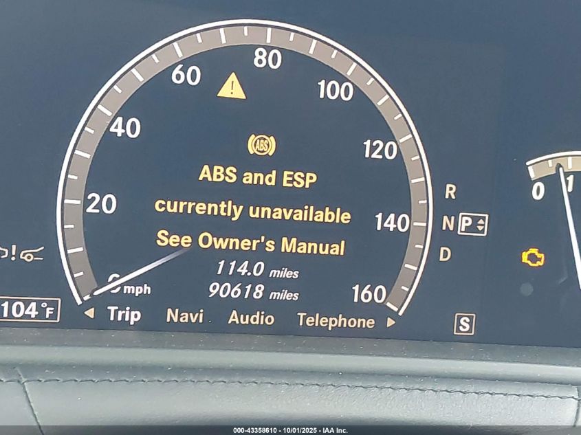 2009 Mercedes-Benz Cl 600 VIN: WDDEJ76X69A020654 Lot: 43358610