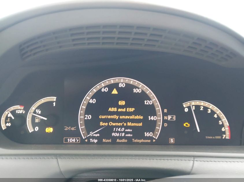 2009 Mercedes-Benz Cl 600 VIN: WDDEJ76X69A020654 Lot: 43358610