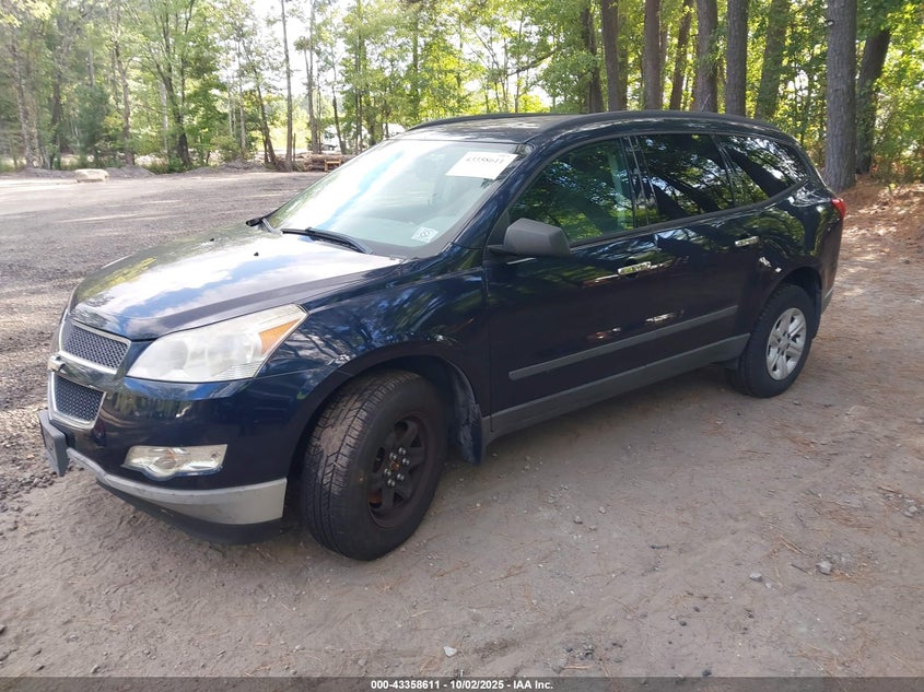 Vin: 1gnkrfed5cj166288, lot: 43853332, chevrolet traverse ls 20122