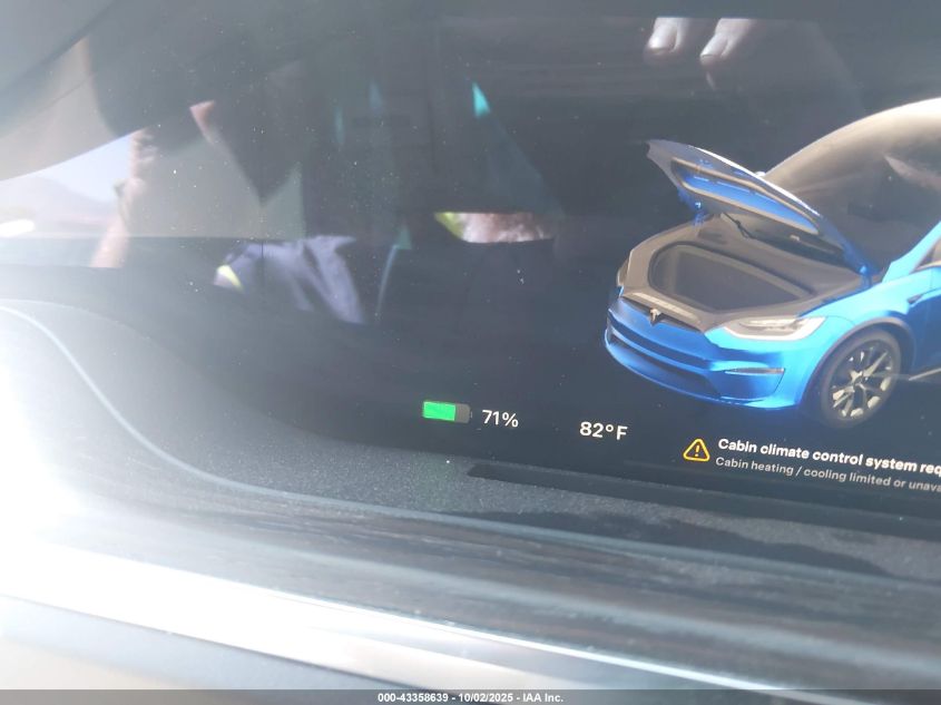 2022 Tesla Model X Dual Motor All-Wheel Drive/Plaid Tri Motor All-Wheel Drive VIN: 7SAXCDE58NF350182 Lot: 43358639