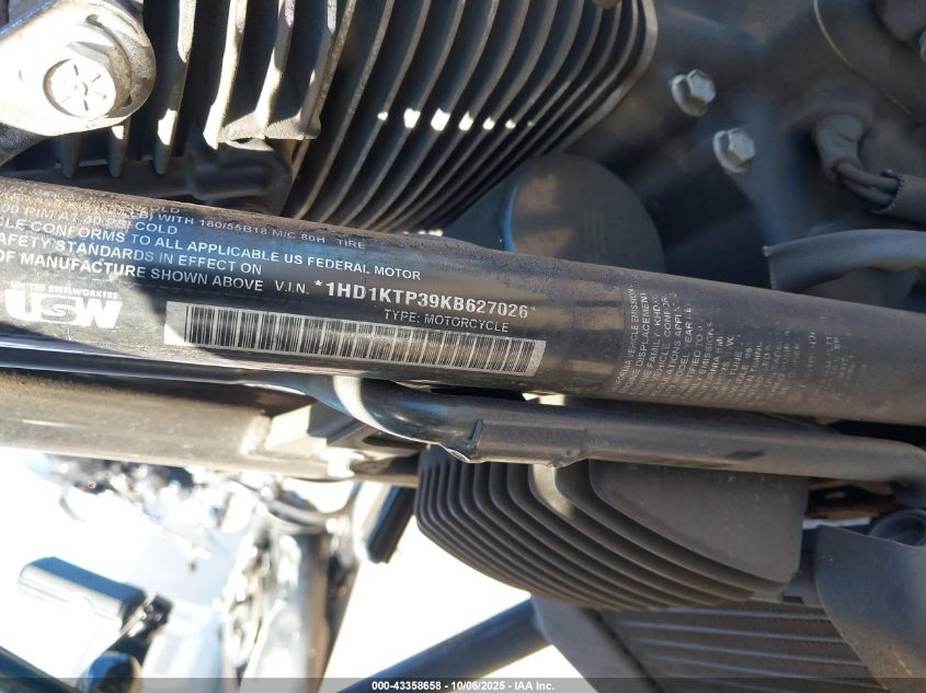 2019 Harley-Davidson Fltrxs VIN: 1HD1KTP39KB627026 Lot: 43358658