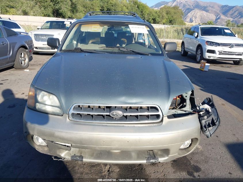 2001 Subaru Outback VIN: 4S3BH665417667296 Lot: 43358738