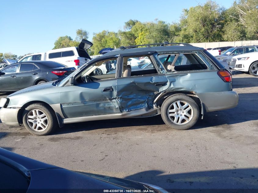 2001 Subaru Outback VIN: 4S3BH665417667296 Lot: 43358738