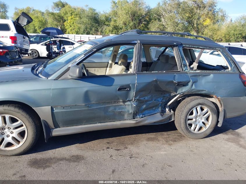 2001 Subaru Outback VIN: 4S3BH665417667296 Lot: 43358738