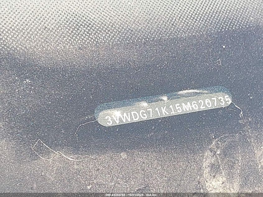 2005 Volkswagen Jetta 2.5 VIN: 3VWDG71K15M620735 Lot: 43358768