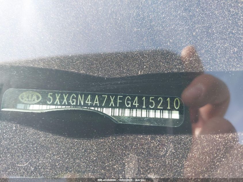 2015 Kia Optima Ex VIN: 5XXGN4A7XFG415210 Lot: 43358886
