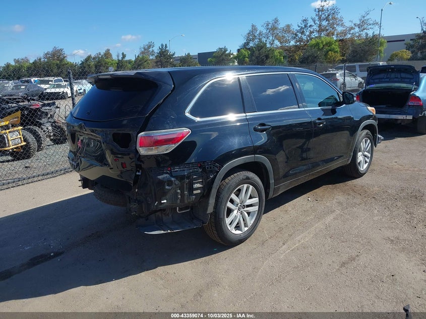 2016 TOYOTA HIGHLANDER LE - 5TDZARFH0GS021167