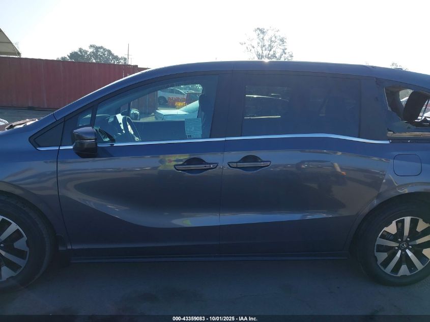 2025 Honda Odyssey Ex-L VIN: 5FNRL6H66SB076255 Lot: 43359083