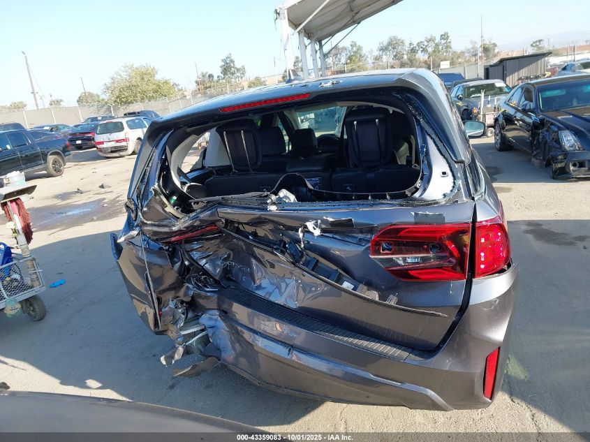 2025 Honda Odyssey Ex-L VIN: 5FNRL6H66SB076255 Lot: 43359083