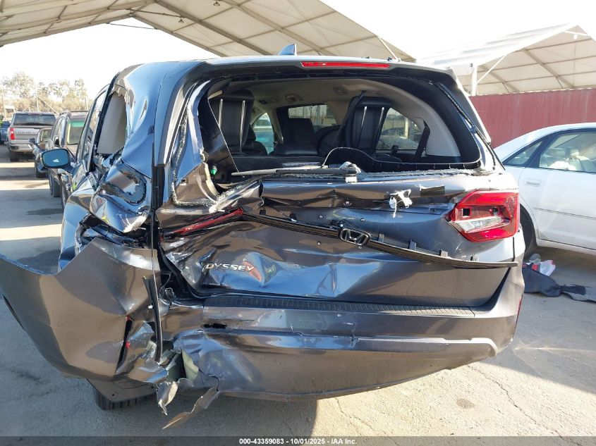 2025 Honda Odyssey Ex-L VIN: 5FNRL6H66SB076255 Lot: 43359083