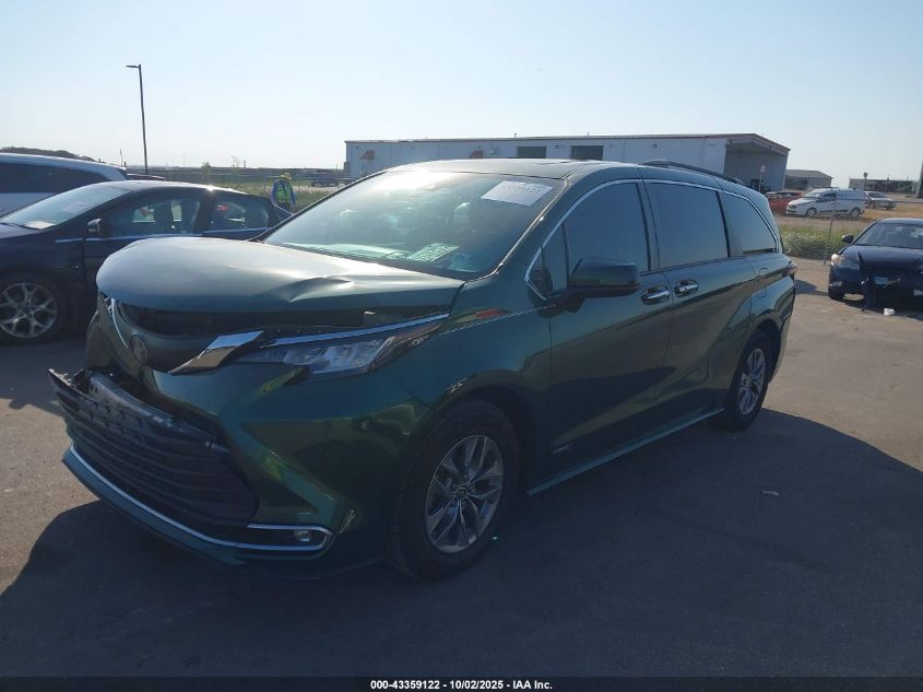 2021 Toyota Sienna Xle VIN: 5TDJRKEC0MS017439 Lot: 43359122