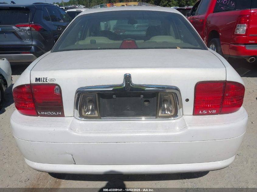2002 Lincoln Ls V8 Auto VIN: 1LNHM87AX2Y638857 Lot: 43359141