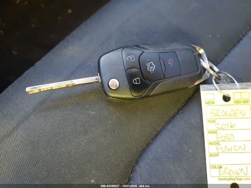 2016 Ford Fusion Se VIN: 3FA6P0HD0GR219134 Lot: 43359227