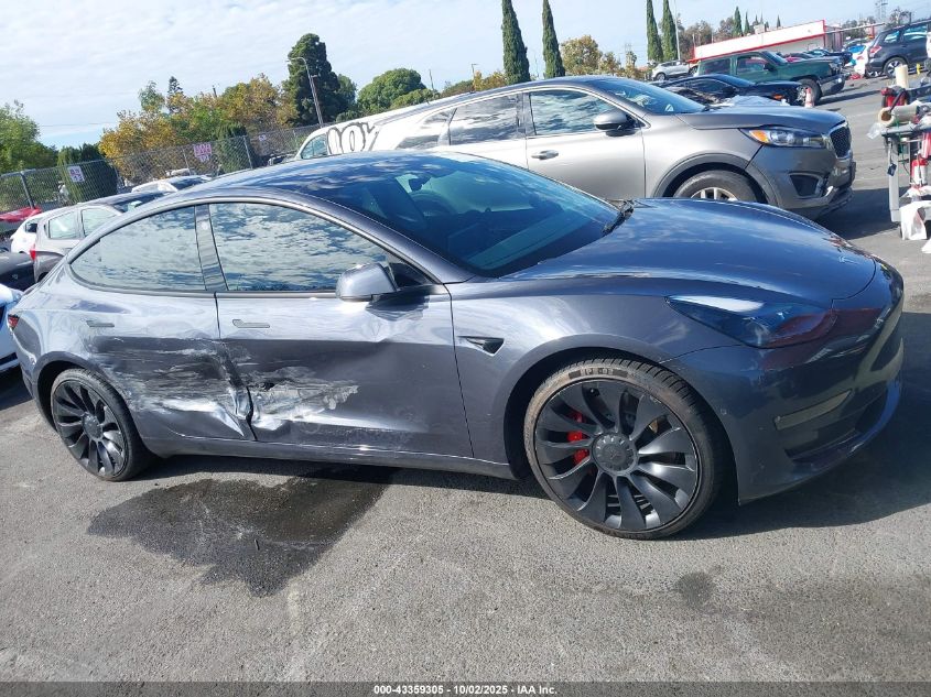 2022 Tesla Model 3 Performance Dual Motor All-Wheel Drive VIN: 5YJ3E1EC5NF339286 Lot: 43359305