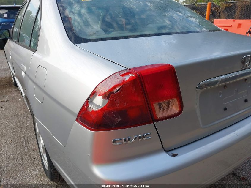 2002 Honda Civic Ex VIN: 2HGES26752H578143 Lot: 43359330