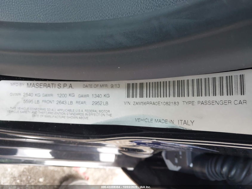 2014 MASERATI QUATTROPORTE S Q4 - ZAM56RRA0E1082183