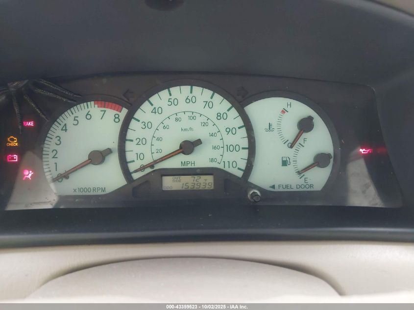 2003 Toyota Corolla Le VIN: JTDBR32E030036896 Lot: 43359523