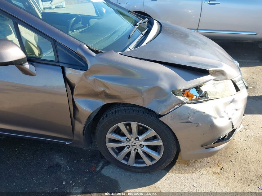 2012 Honda Civic Ex VIN: 19XFB2F82CE332059 Lot: 43359614