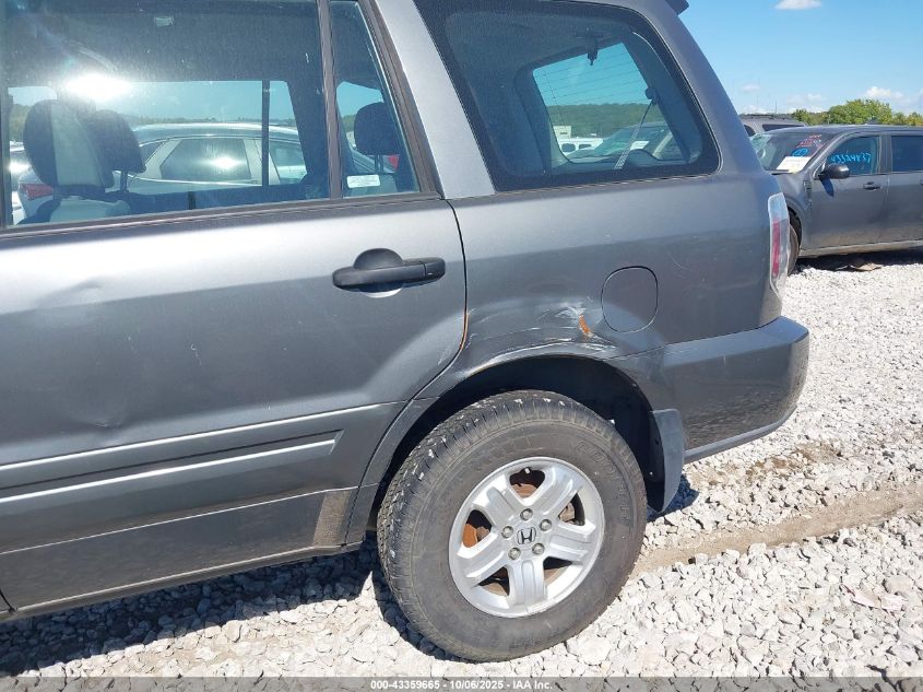 2007 Honda Pilot Lx VIN: 5FNYF28127B017470 Lot: 43359665