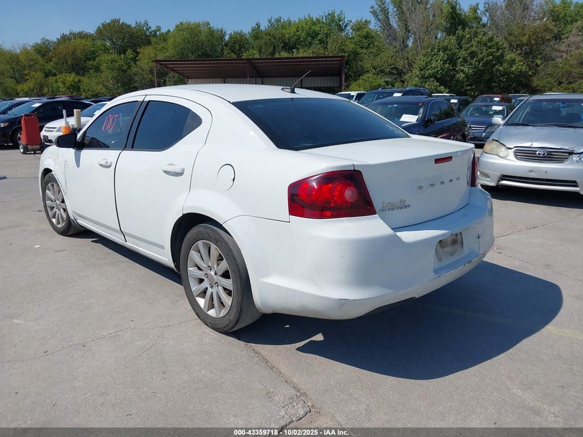 Vin: 1c3cdzab9cn110420, lot: 43854452, dodge avenger se 20123