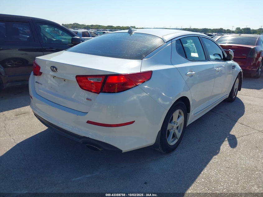 Vin: 5xxgm4a76eg273102, lot: 43854492, kia optima lx 20144