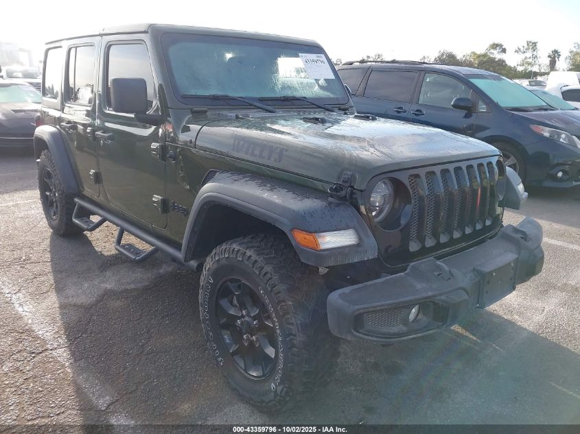 2022 JEEP WRANGLER UNLIMITED WILLYS 4X4 - 1C4HJXDG5NW113205