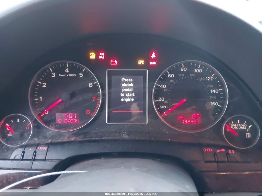 2005 Audi A4 2.0T VIN: WAUDF58E15A520493 Lot: 43359809