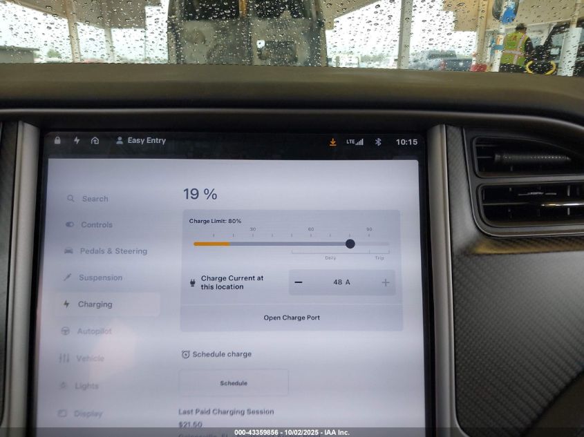 2020 Tesla Model S Performance Dual Motor All-Wheel Drive VIN: 5YJSA1E47LF389197 Lot: 43359856