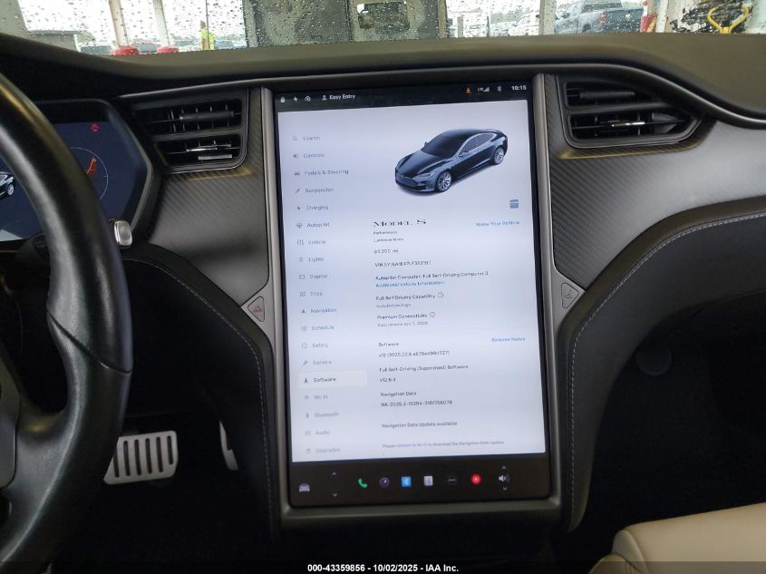 2020 Tesla Model S Performance Dual Motor All-Wheel Drive VIN: 5YJSA1E47LF389197 Lot: 43359856