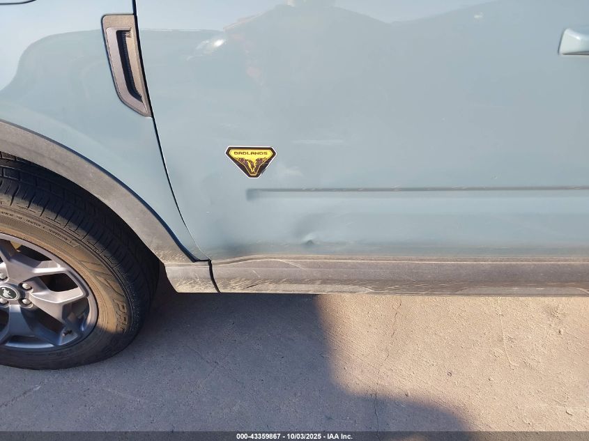 2022 Ford Bronco Sport Badlands VIN: 3FMCR9D99NRD40394 Lot: 43359867