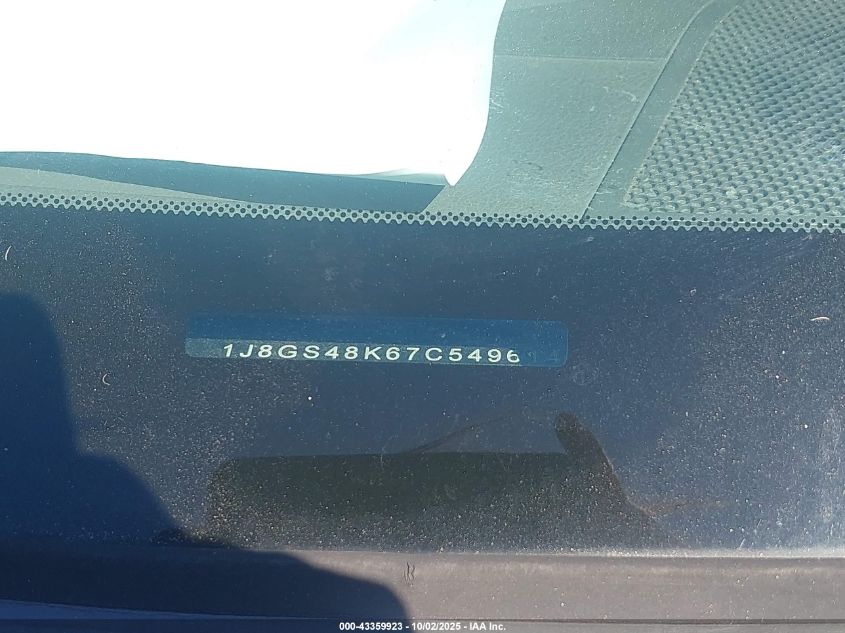 2007 Jeep Grand Cherokee Laredo VIN: 1J8GS48K67C549614 Lot: 43359923